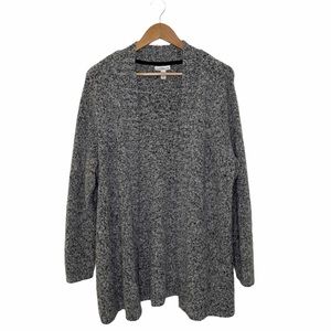 CROFT & BARROW Plus Size Gray/Black Cardigan